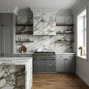 marble cornice in Li River White Marble - Image 4