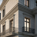 exterior cornice moulding in Crema Marfil Premium Marble - Image 2