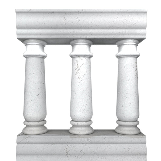 Beige Limestone Outdoor Stone Stair Railing