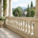 Beige Granite Step Railings