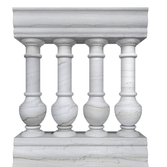 White Marble Stone Blaustrade For Sale