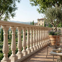 Marble balustrade in Crema Marfil Premium - Image 2
