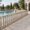 stone baluster railing in Moonlight Beige Limestone - Image 2