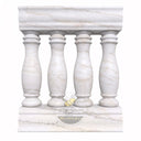 outdoor railing for stone steps in Li River White Marble - Image 1