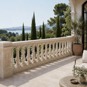 outdoor railing for stone steps in Beige travertine - Image 2