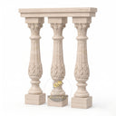 Stone railings for stone steps in Beige travertine - Image 1