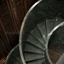 Marble Curved Staircase in Dark Green Marble - Image 3