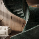 Marble stairs in Dark Green Marble - Image 3