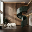 Marble stairs in Dark Green Marble - Image 2