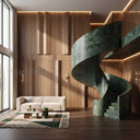 Curved Marble stairs in Dark Green Marble - Image 3