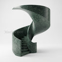 Curved Marble stairs in Dark Green Marble - Image 1