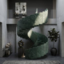 Marble Helical Staircase in Dark Green Marble - Image 3