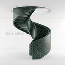 Marble Curved Staircase in Dark Green Marble - Image 1