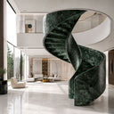 Marble Curved Staircase in Dark Green Marble - Image 2
