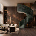Marble stairs in Dark Green Marble - Image 2
