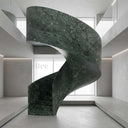 Marble stairs in Dark Green Marble - Image 3