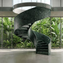 Marble Helical Staircase in Dark Green Marble - Image 2