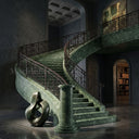Curved Marble stairs in Dark Green Marble - Image 2