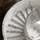 Marble Helical Staircase in Calacatta White Marble - Image 3