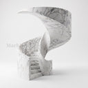 Marble stairs in Calacatta White Marble - Image 1