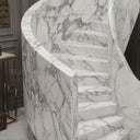 Marble stairs in Calacatta White Marble - Image 3