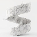 Curved Marble stairs in Calacatta White Marble - Image 1