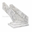 Marble stairs in Calacatta White Marble - Image 1
