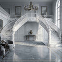 Marble Staircase in Calacatta White Marble - Image 3
