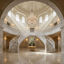 Marble Staircase in Calacatta White Marble - Image 2