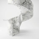 Marble Curved Staircase in Calacatta White Marble - Image 1