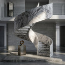 Marble stairs in Calacatta White Marble - Image 3