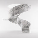 Marble stairs in Calacatta White Marble - Image 1