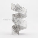 Curved Marble stairs in Calacatta White Marble - Image 1