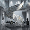 Marble stairs in Calacatta Gold - Image 4