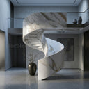 Curved Marble stairs in Calacatta Gold - Image 2