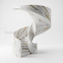 Marble Helical Staircase in Calacatta Gold - Image 1
