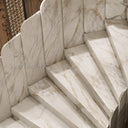 Marble Curved Staircase in Calacatta Gold - Image 3