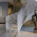Curved Marble stairs in Calacatta Gold - Image 3
