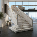 Marble stairs in Calacatta Gold - Image 3