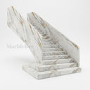 Marble stairs in Calacatta Gold - Image 1
