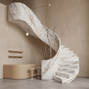Marble stairs in Calacatta Gold - Image 3