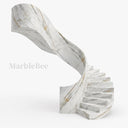 Marble stairs in Calacatta Gold - Image 1