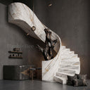 Marble stairs in Calacatta Gold - Image 2