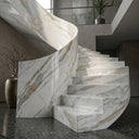 Marble stairs in Calacatta Gold - Image 4