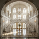 Marble stairs in Calacatta Gold - Image 2
