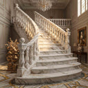 Marble stairs in Calacatta Gold - Image 2