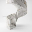 Marble Curved Staircase in Calacatta Gold - Image 1