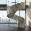 Marble stairs in Calacatta Gold - Image 4