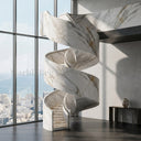Curved Marble stairs in Calacatta Gold - Image 2