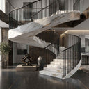 Marble stairs in Calacatta Gold - Image 3